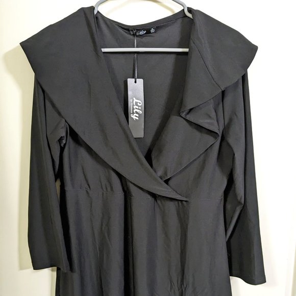 Lily By Firmiana Tops - NWT Lily by Firmiana Women's Long Sleeve Black Tunic Top